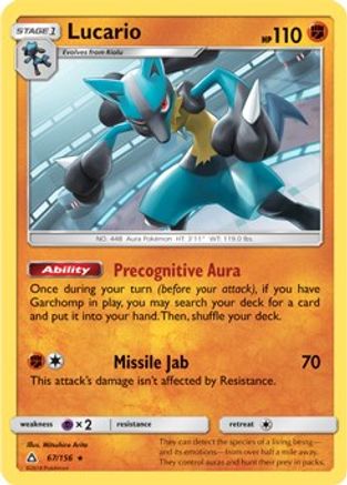 Lucario (67/156) (Theme Deck Exclusive) [Sun & Moon: Ultra Prism]-1
