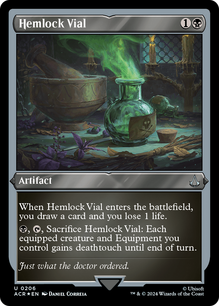 Hemlock Vial (ACR-206) - Assassin's Creed Etched Foil-1
