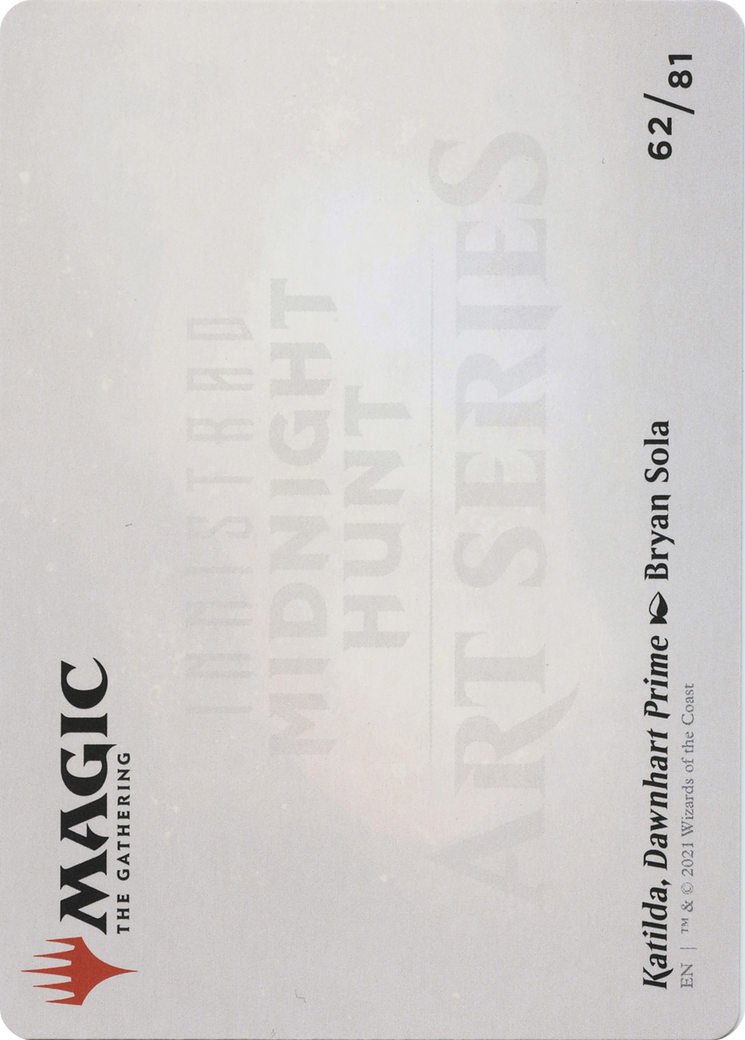 Katilda, Dawnhart Prime // Katilda, Dawnhart Prime (AMID-062) - Midnight Hunt Art Series (Borderless) Foil-2
