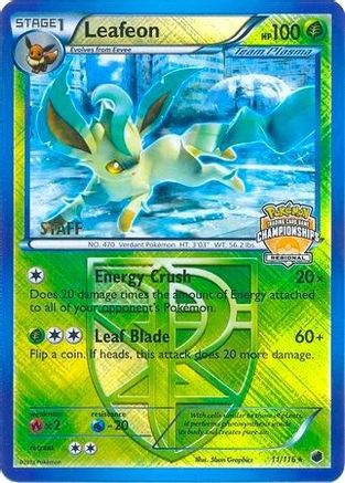 Leafeon (11/116) (Regional Championship Promo Staff) [Black & White: Plasma Freeze]-1