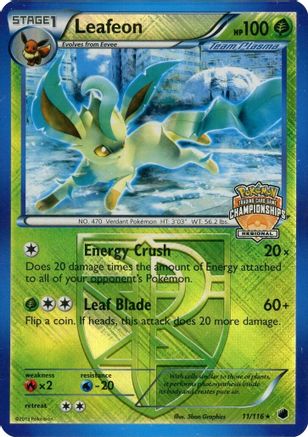Leafeon 011/116  - Reverse Holofoil League & Championship Cards - Promo-1
