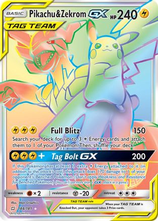 Pikachu & Zekrom GX (184/181) [Sun & Moon: Team Up]-1