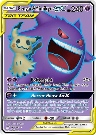 Gengar & Mimikyu GX (164/181) [Sun & Moon: Team Up]-1