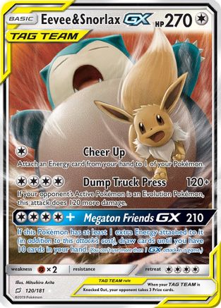 Eevee & Snorlax GX (120/181) [Sun & Moon: Team Up]-1