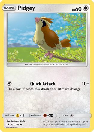 Pidgey (122/181) [Sun & Moon: Team Up]-1