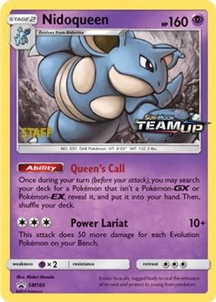 Nidoqueen (SM160) (Staff) [Sun & Moon: Black Star Promos]-1