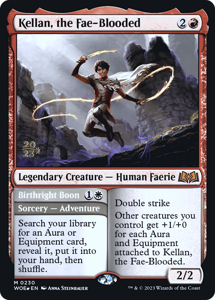 Kellan, the Fae-Blooded [Wilds of Eldraine Prerelease Promos]-1