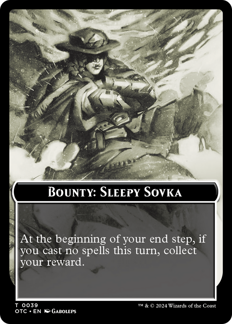 Bounty: Sleepy Sovka // Bounty Rules Double-Sided Token [Outlaws of Thunder Junction Commander Tokens]-1