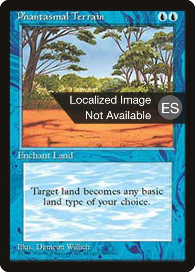 Phantasmal Terrain [Fourth Edition Foreign Black Border]-1