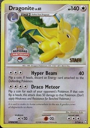 Dragonite (2/146) (National Championship Staff) [Diamond & Pearl: Legends Awakened]-1