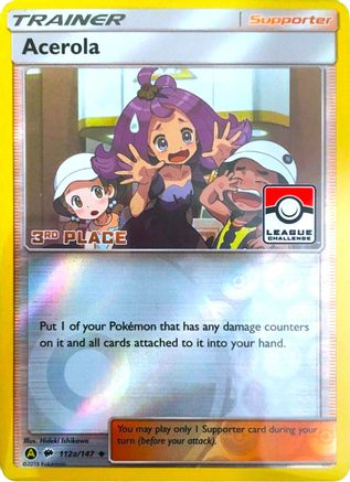 Acerola (112a/147) (League Promo 3rd Place) [Sun & Moon: Burning Shadows]-1