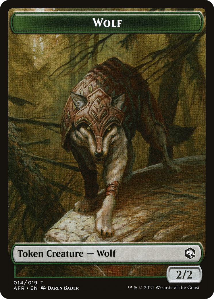 Wolf Token (AFR-014) - Adventures in the Forgotten Realms Tokens-1