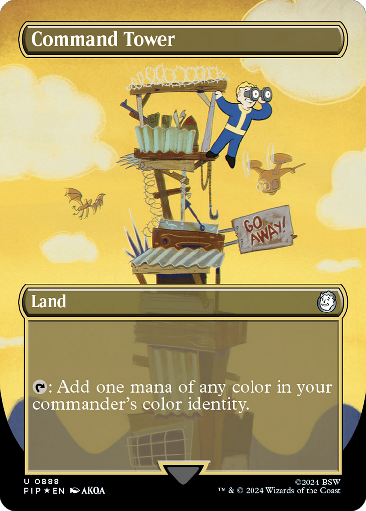 Command Tower (Borderless) (Surge Foil) [Fallout]-1