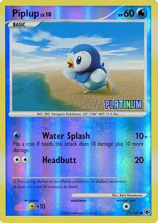 Piplup (93/130) [Burger King Promos: 2008 Collection]-1