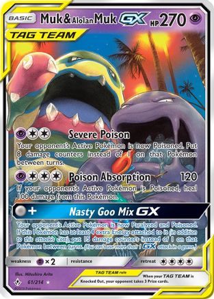Muk & Alolan Muk GX (61/214) [Sun & Moon: Unbroken Bonds]-1