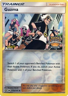 Guzma - 115a/147 (Regional Championships) [Staff]/147  - Reverse Holofoil League & Championship Cards - Promo-1