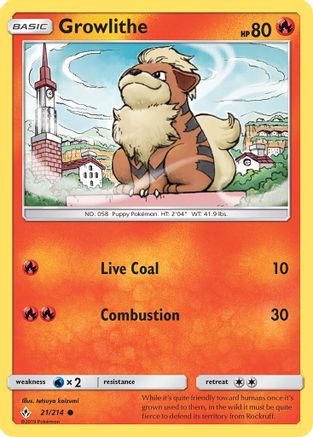 Growlithe (21/214) [Sun & Moon: Unbroken Bonds]-1