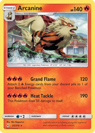 Arcanine (22/214) [Sun & Moon: Unbroken Bonds]-1