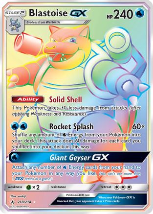 Blastoise GX (218/214) [Sun & Moon: Unbroken Bonds]-1