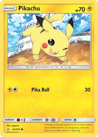 Pikachu (54/214) [Sun & Moon: Unbroken Bonds]-1