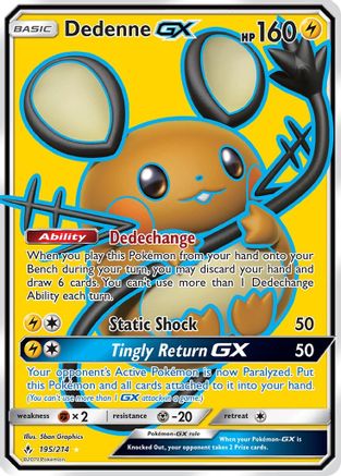 Dedenne GX (195/214) [Sun & Moon: Unbroken Bonds]-1