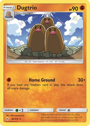 Dugtrio (86/214) [Sun & Moon: Unbroken Bonds]-1