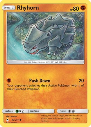 Rhyhorn (92/214) [Sun & Moon: Unbroken Bonds]-1