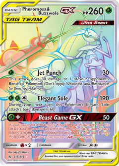 Pheromosa & Buzzwole GX (215/214) [Sun & Moon: Unbroken Bonds]-1