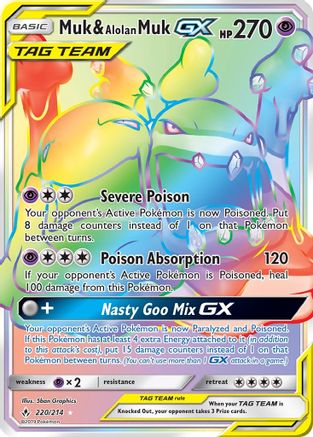 Muk & Alolan Muk GX (220/214) [Sun & Moon: Unbroken Bonds]-1