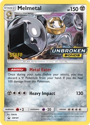 Melmetal (SM181) (Staff Prerelease Promo) [Sun & Moon: Black Star Promos]-1