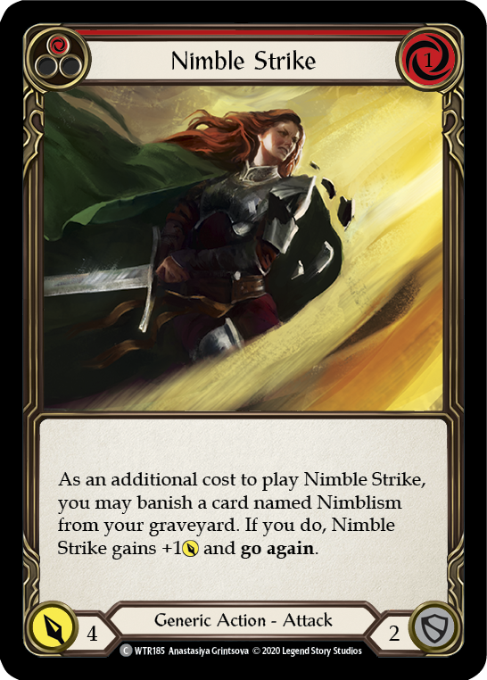 Nimble Strike (Red) [U-WTR185] (Welcome to Rathe Unlimited)  Unlimited Rainbow Foil-2