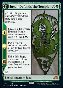 Jugan Defends the Temple // Remnant of the Rising Star (Extended Art) [Kamigawa: Neon Dynasty]-1
