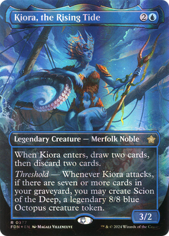 Kiora, the Rising Tide (Borderless) (Mana Foil) [Foundations]-1