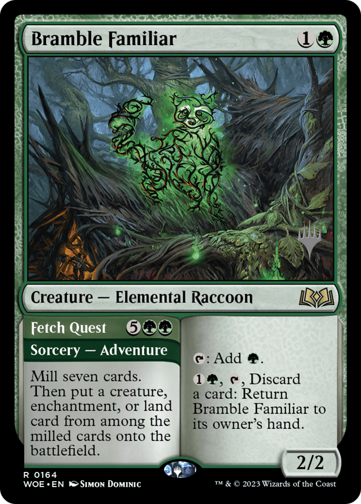 Bramble Familiar // Fetch Quest (Promo Pack) [Wilds of Eldraine Promos]-1