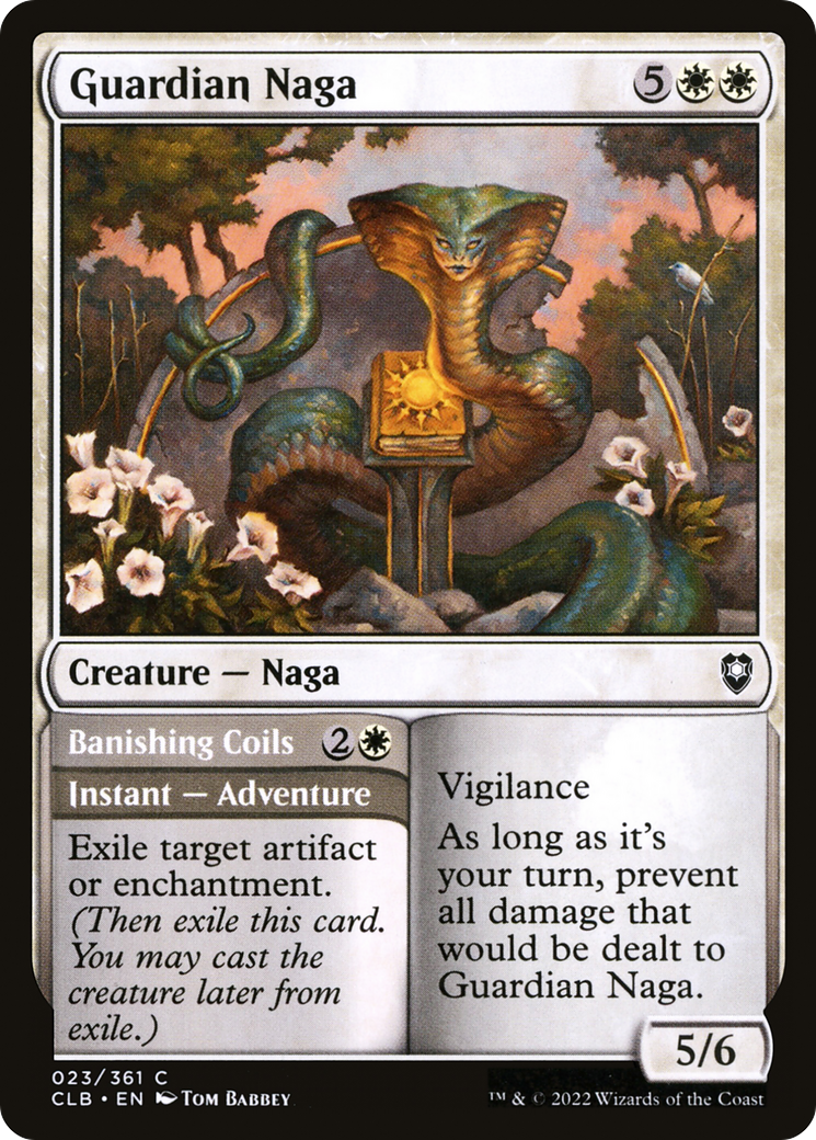 Guardian Naga // Banishing Coils [Commander Legends: Battle for Baldur's Gate]-1
