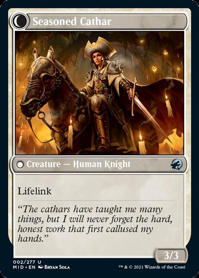Ambitious Farmhand // Seasoned Cathar [Innistrad: Midnight Hunt]-2