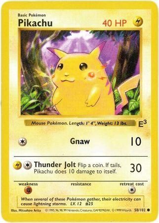 Pikachu (58/102) (E3 Stamped Promo with Red Cheeks) [Miscellaneous Cards]-1