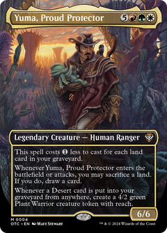 Yuma, Proud Protector (Borderless) (OTC-004) - Outlaws of Thunder Junction Commander (Borderless) Foil-1