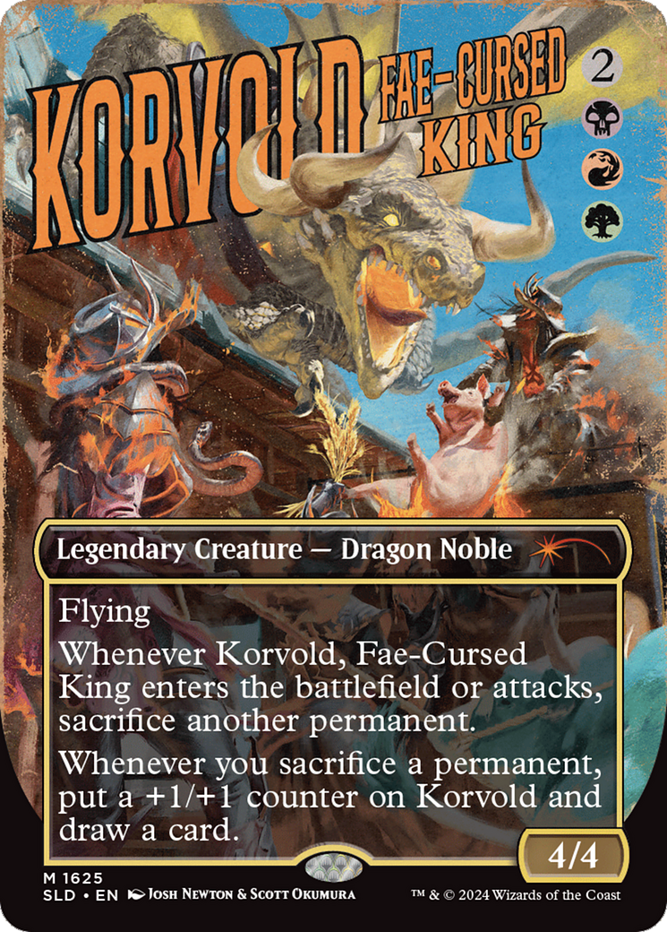 Korvold, Fae-Cursed King (SLD-1625) - Secret Lair Drop (Borderless) Foil-1
