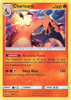 Charizard (3/70) (Let's Play, Eevee) (Theme Deck Exclusive) [Sun & Moon: Dragon Majesty]-1