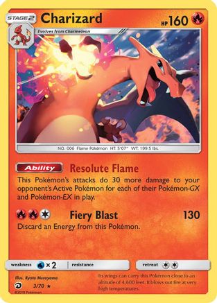 Charizard (3/70) (Let's Play, Eevee) (Theme Deck Exclusive) [Sun & Moon: Dragon Majesty]-1