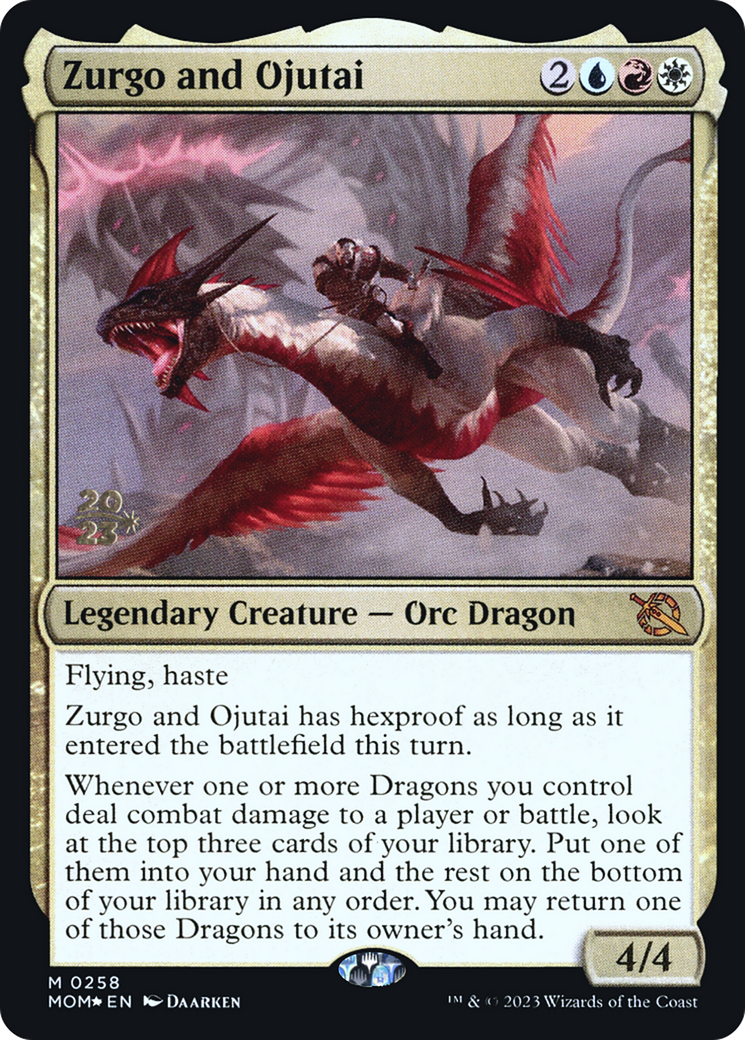 Zurgo and Ojutai (PRE-258) - March of the Machine Promos Foil-1