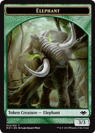 Elephant (012) // Spirit (016) Double-Sided Token [Modern Horizons Tokens]-3