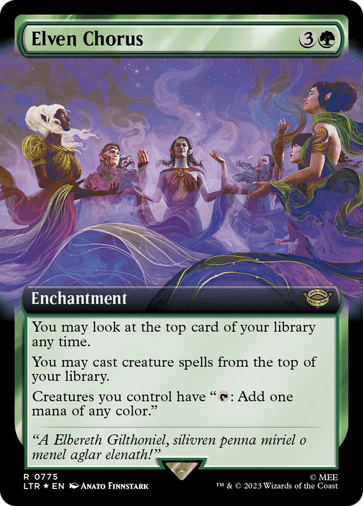 Elven Chorus (Extended Art) (Surge Foil) [The Lord of the Rings: Tales of Middle-Earth]-1