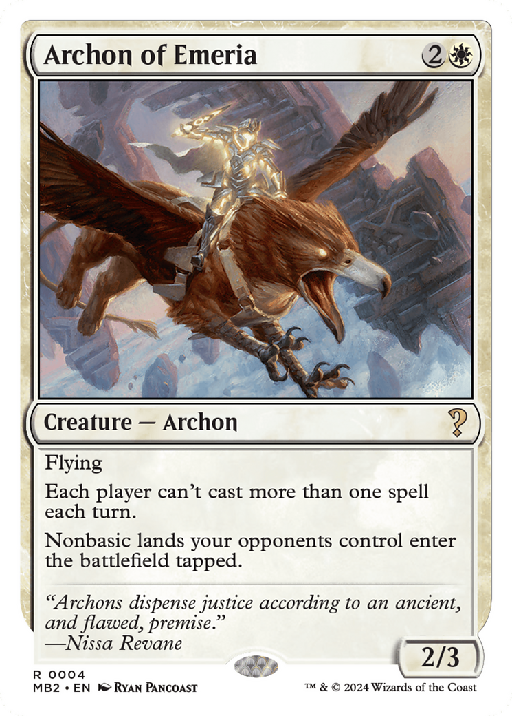 Archon of Emeria (White Border) [Mystery Booster 2]-1