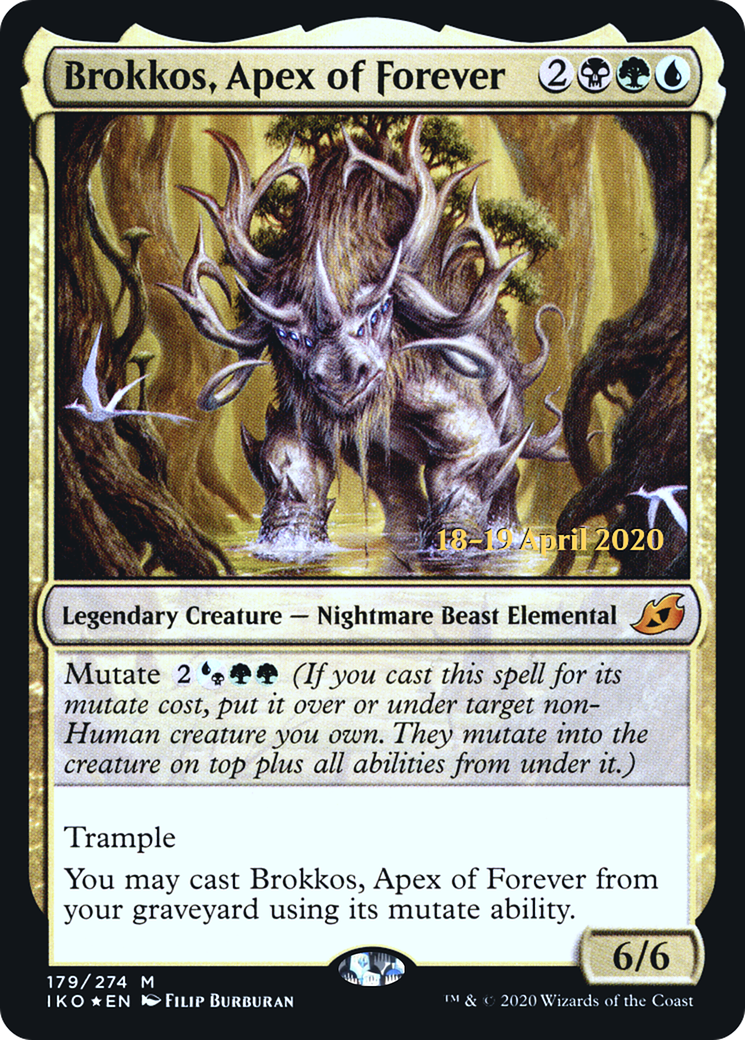 Brokkos, Apex of Forever [Ikoria: Lair of Behemoths Prerelease Promos]-1