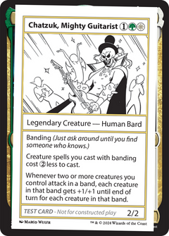 Chatzuk, Mighty Guitarist [Mystery Booster 2 Playtest Cards]-1
