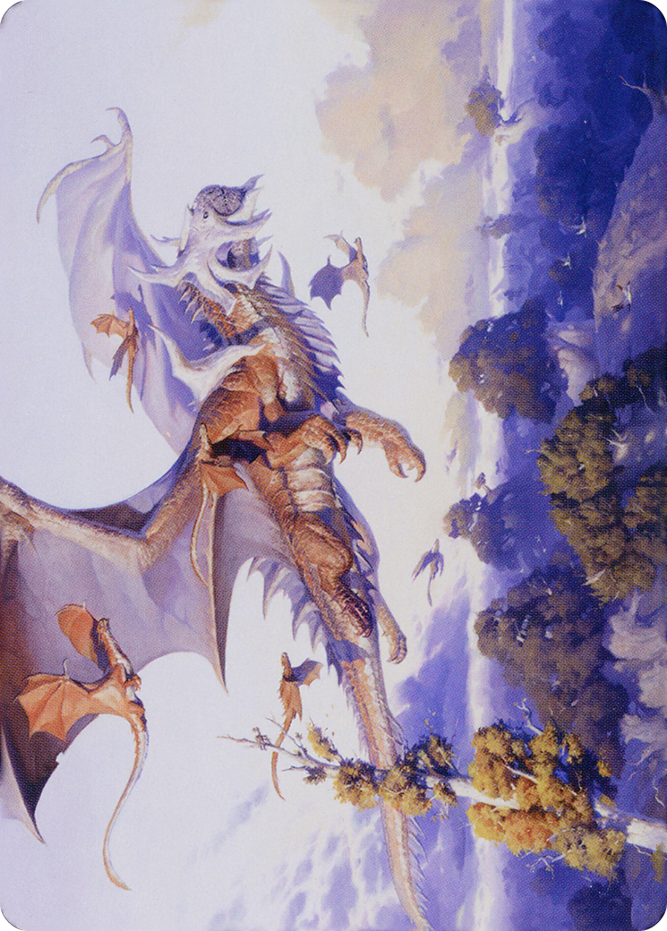 Rith, Liberated Primeval // Rith, Liberated Primeval (ADMU-052) - Dominaria United Art Series (Borderless) Foil-3