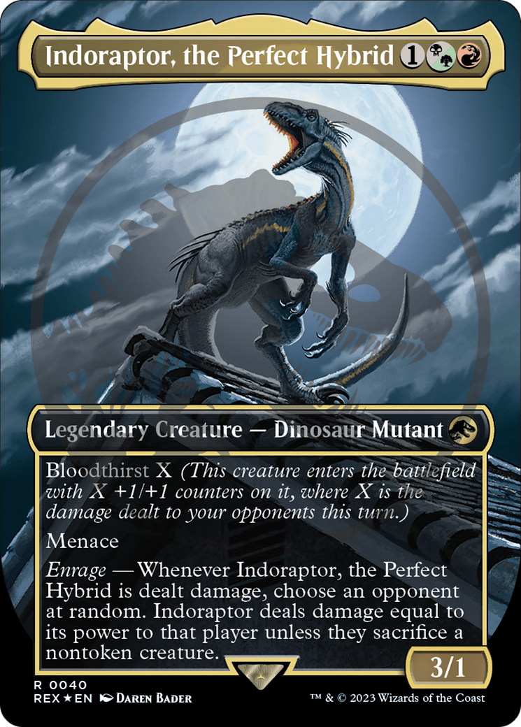 Indoraptor, the Perfect Hybrid (Emblem) (Borderless) [Jurassic World Collection Tokens]-1