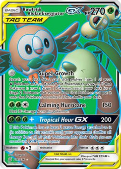 Rowlet & Alolan Exeggutor GX (214/236) [Sun & Moon: Unified Minds]-1